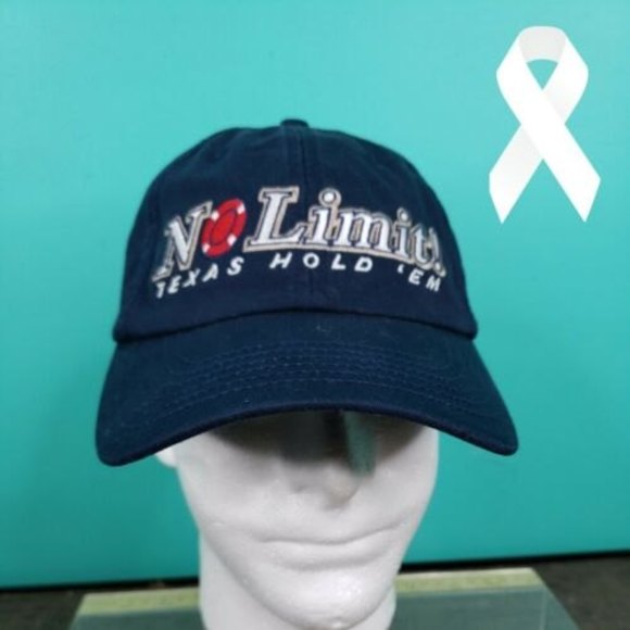 No Limit Texas Hold ‘Em Blue Baseball Cap Hat - Picture 1 of 7